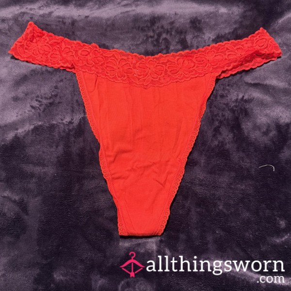 Red Cotton Thong