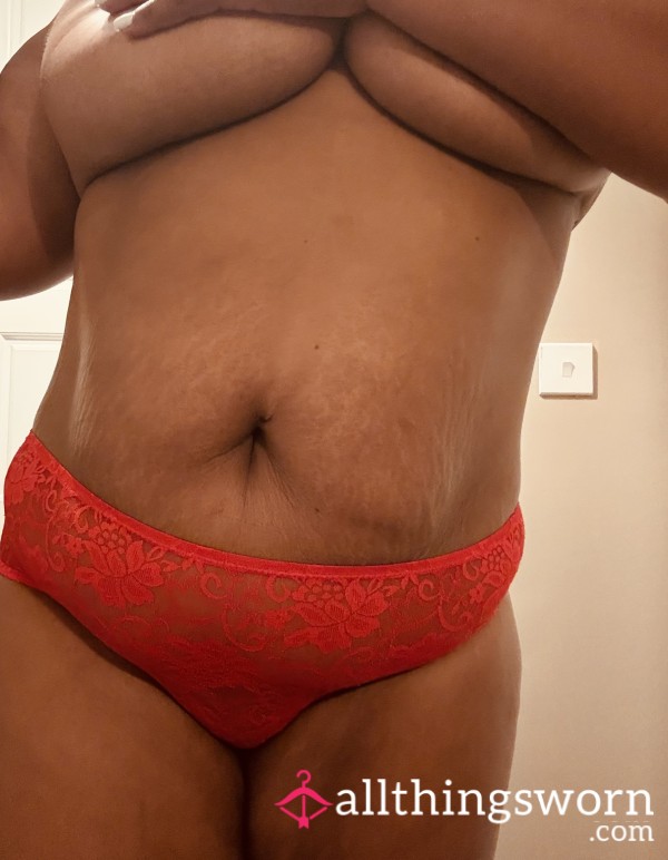 Red Crotchless Lingerie…💋 24hrs Wear Included