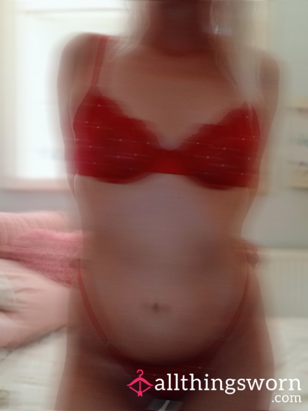 Red Diamond Bra And G String Pics❤️💎