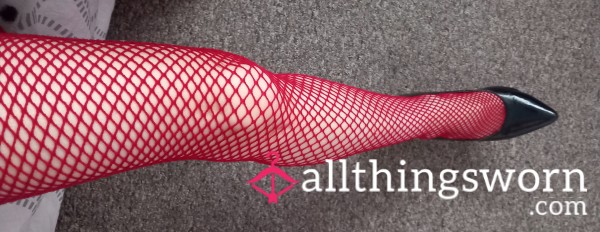 Red Fishnet Tights