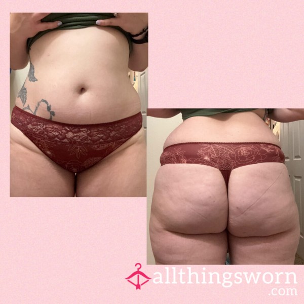 Red Flower Thong