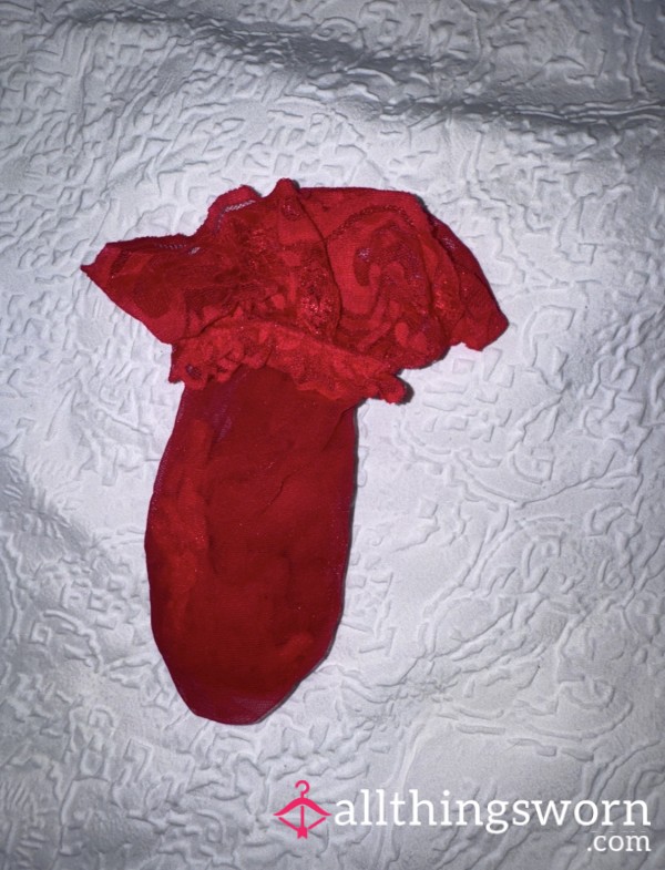 Red Frill Stockings