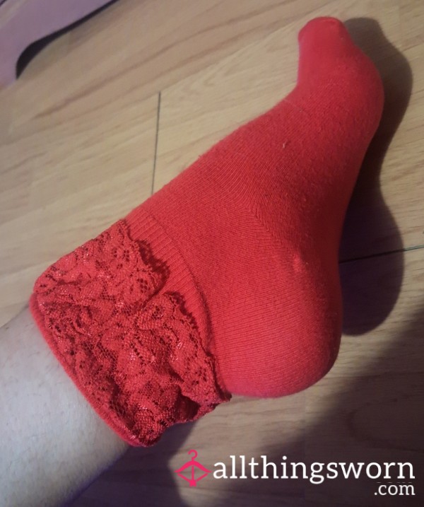 Red Frilly Socks