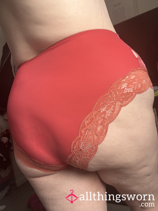 Red Full Back Panties, Ready For A Juicy Custom Wear 💦