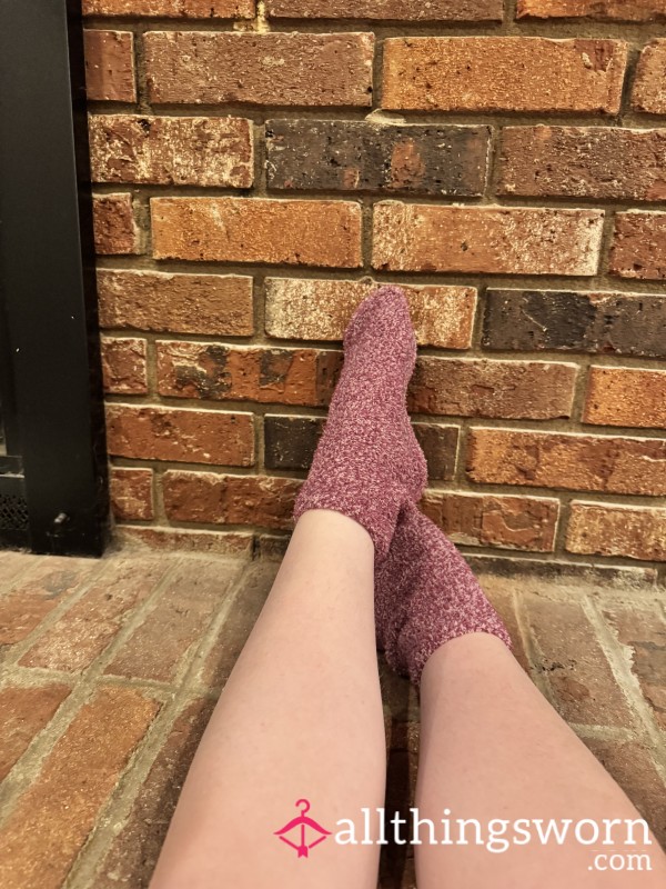 Red Fuzzy Socks