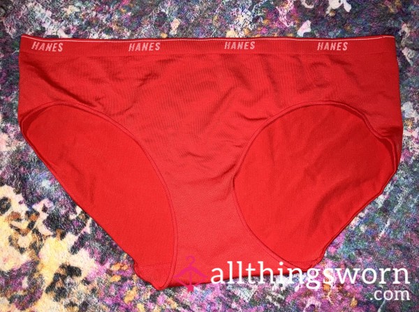 Red Hanes Bikini Panty