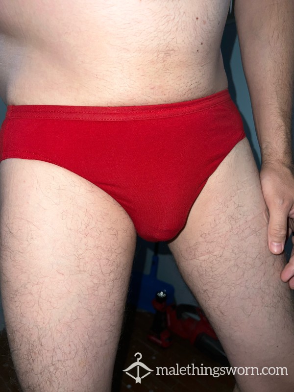 Red Hanes Briefs