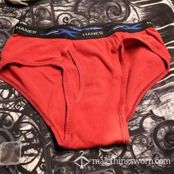 Red Hanes Size 32 Worn And Then Slept With For A Week Pair 1