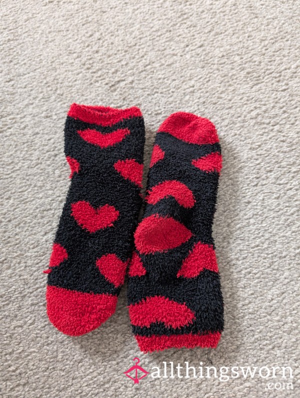 Red Heart Fluffy Socks