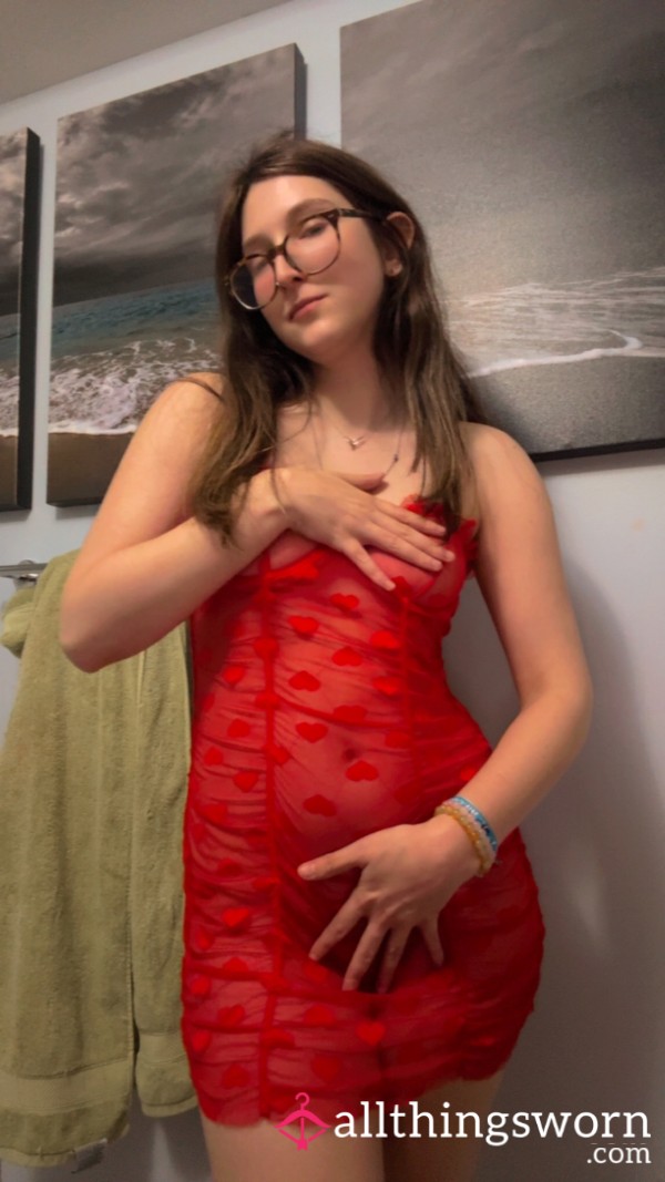 Red Heart Lingerie Dress