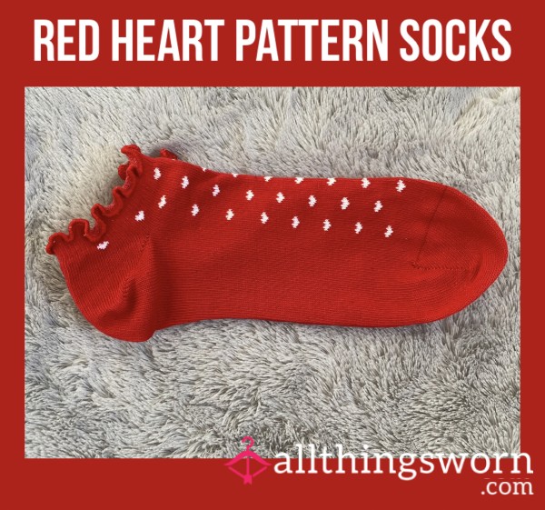 Red Heart Trainer Socks❣️