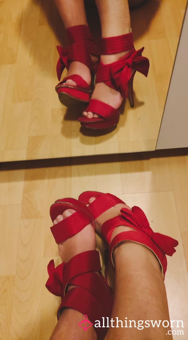 Red Heels With Cute Ribbon