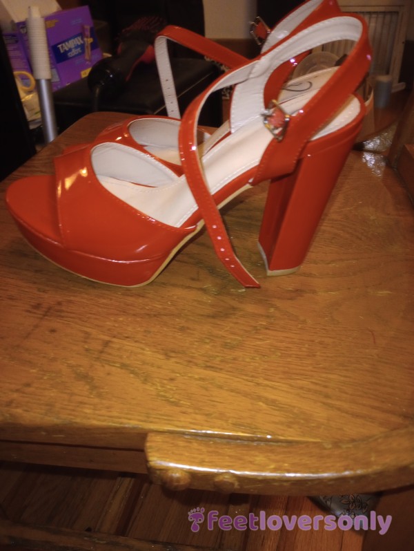 RED High Arch Shiny Heels! Custom Wear Available :3