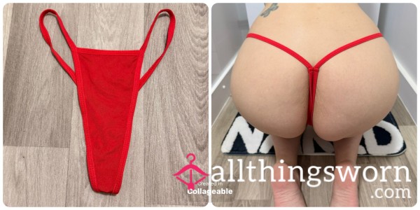 Red Hot G String - Worn Just For You 💋