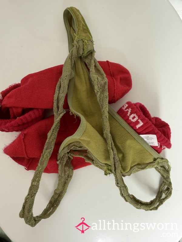 Red Hot Socks& Green Thongs Bundle😍