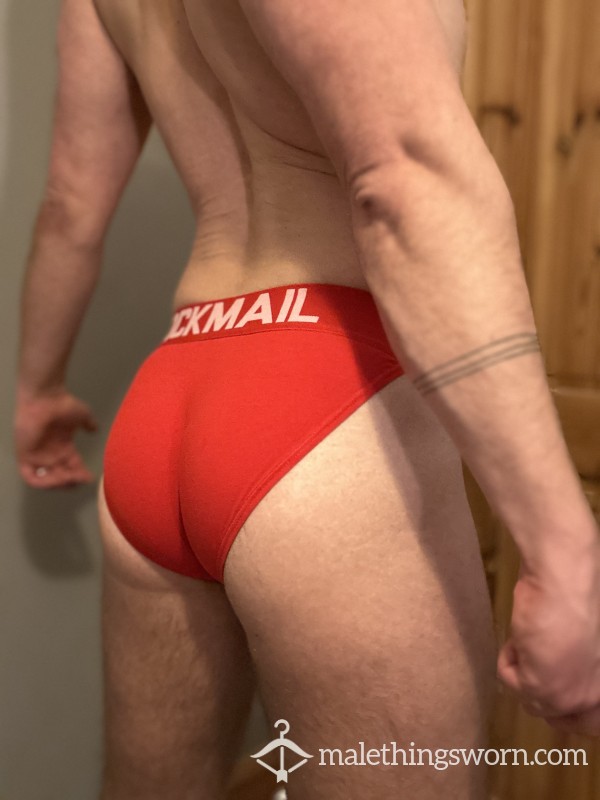 Red Jockmail Tanga Briefs
