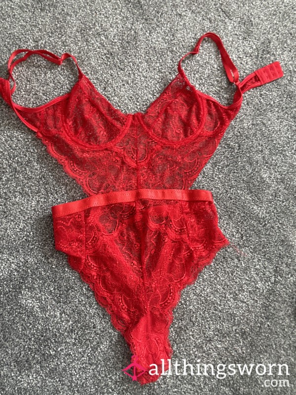 Red Lace Bodysuit