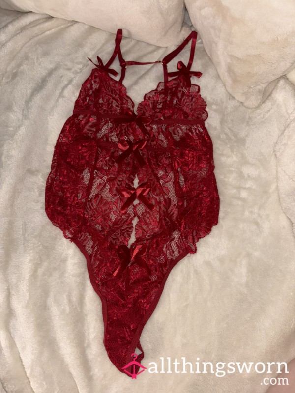 Red Lace Bodysuit