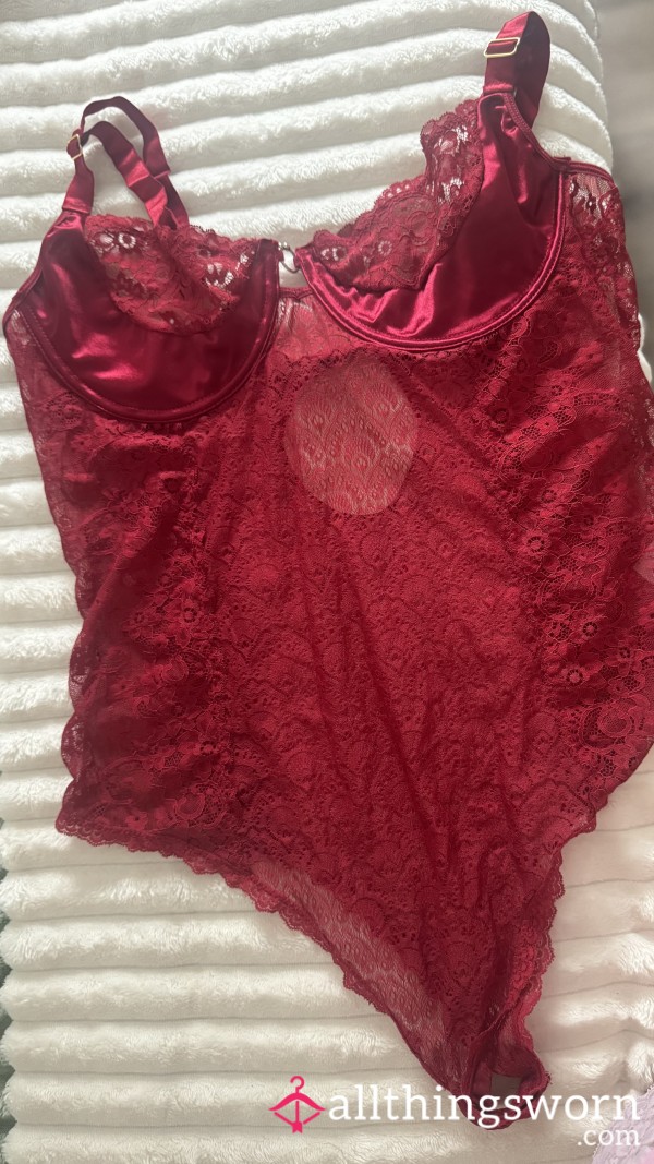 Red Lace Bodysuit