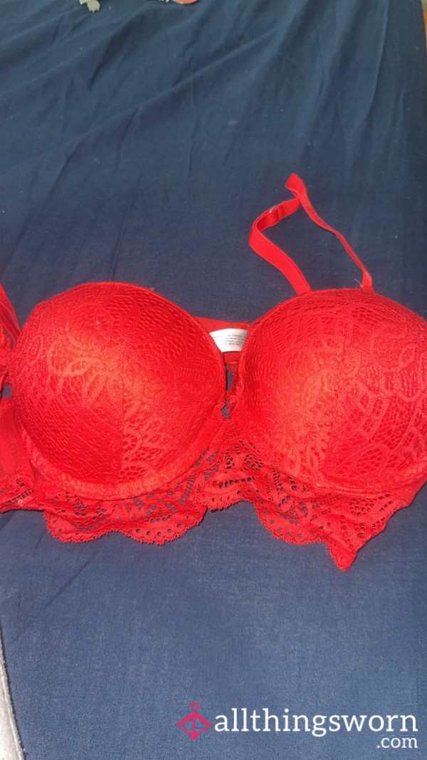 Red Lace Bra