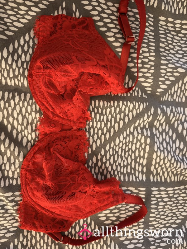 Red Lace Bra