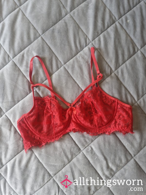 Red Lace Bra