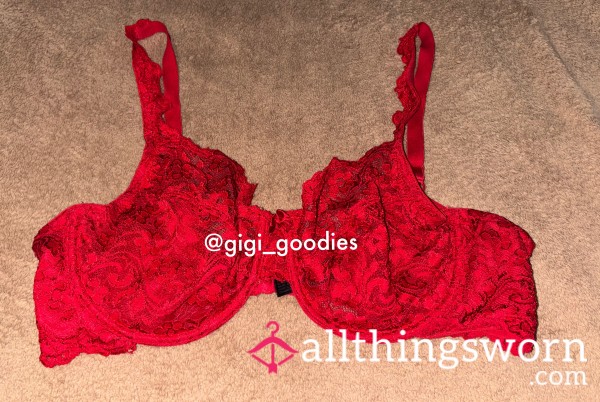 Red Lace Bra