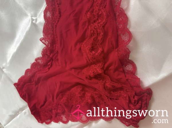 Red Lace Briefs