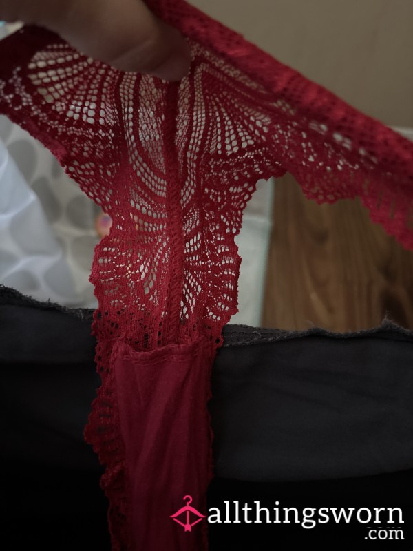 Red Lace Cheeky Panties