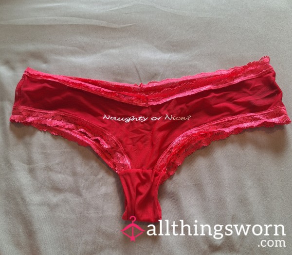 Red Lace Christmas Panties