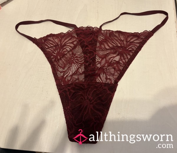 Red Lace Filthy Thong