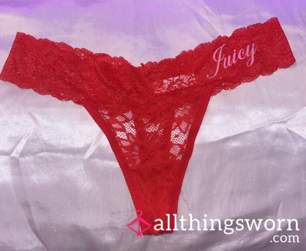 Red Lace Juicy Couture Thong