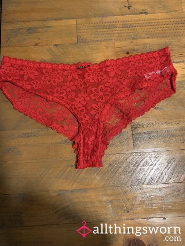 Red Lace, Juicy Covered Panties 💋