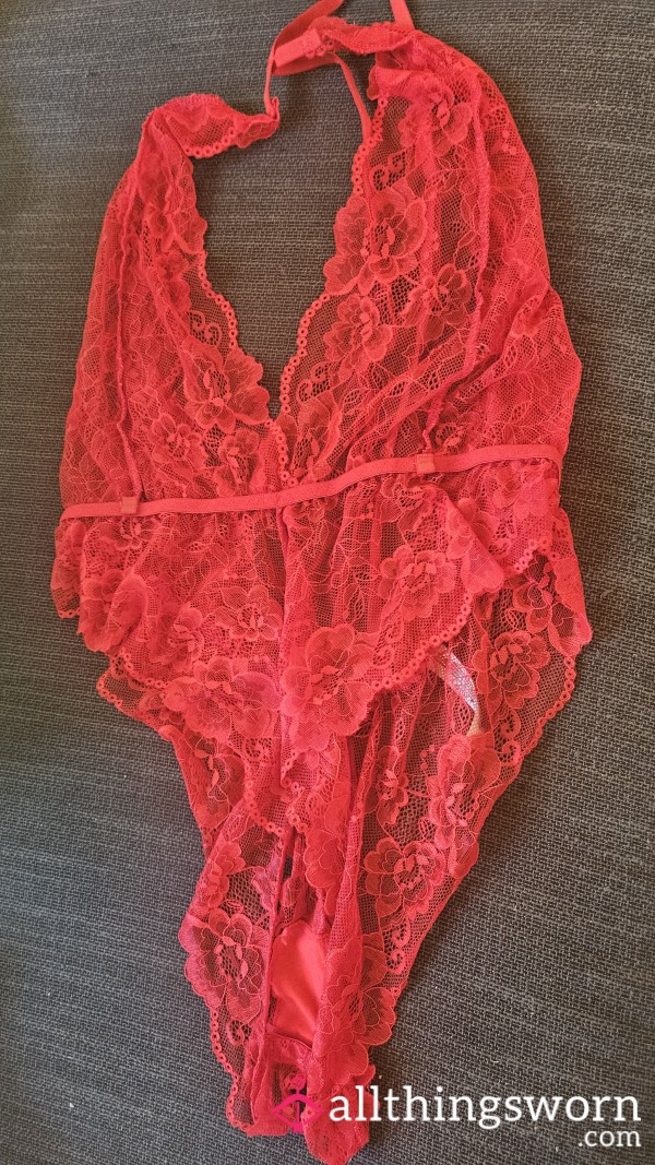 Red Lace Lingeria Number