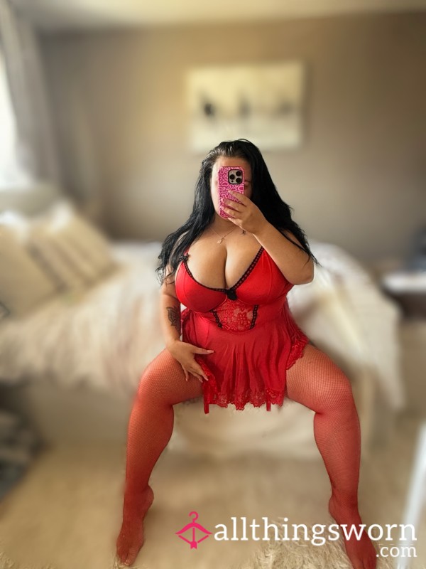 Red Lace Lingerie Dress❤️