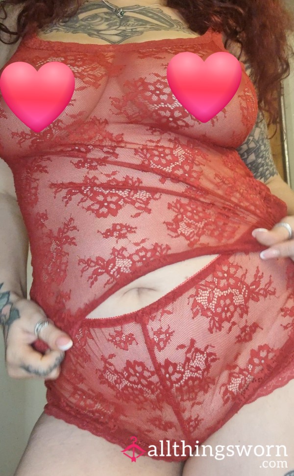 Red Lace Lingerie Set