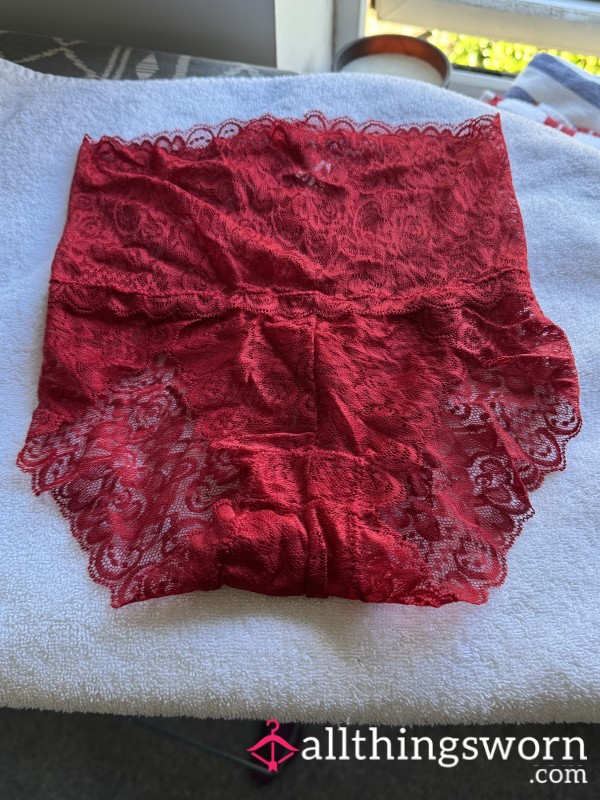 Red Lace Pants