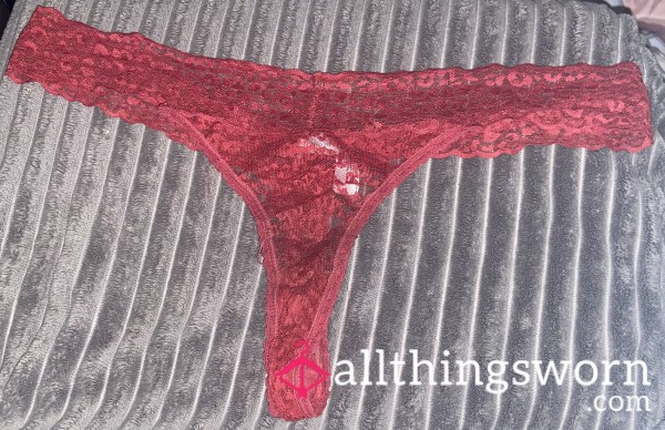 Red Lace S**y Thong