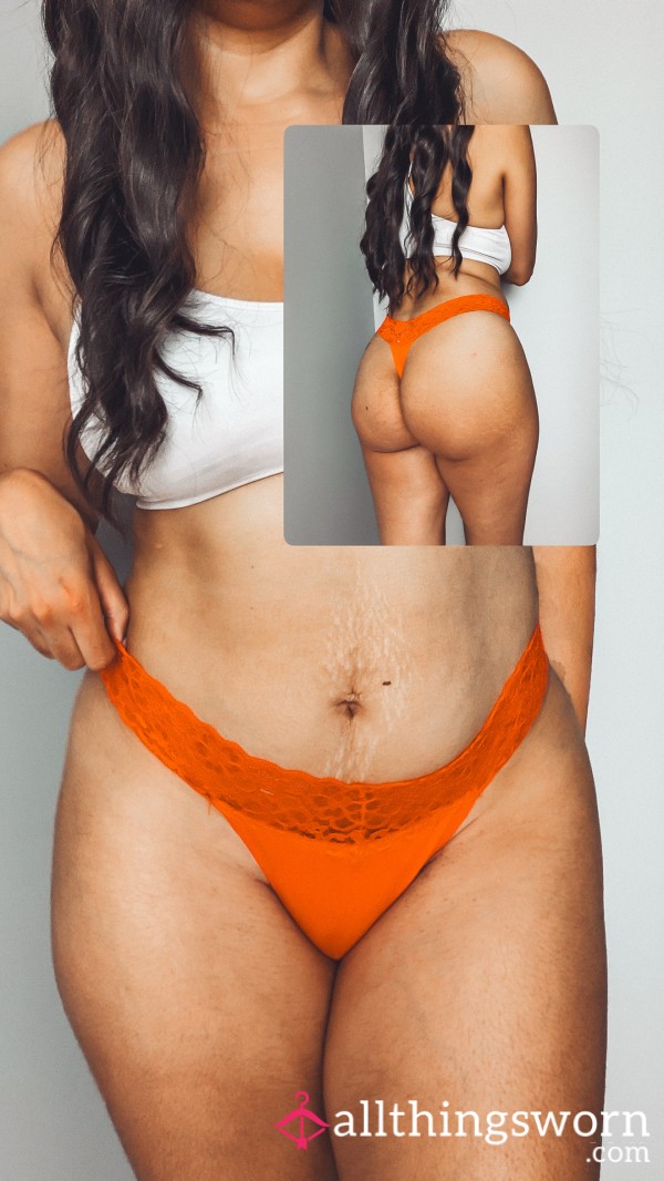 Red Lace Strap Thong