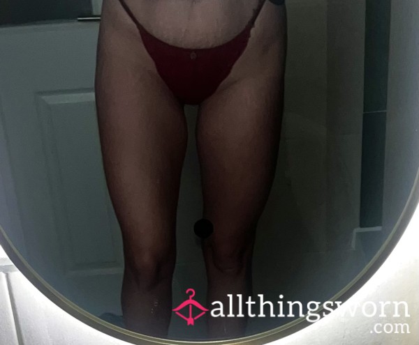 Red Lace Tease Thong – Worn Just For You 😘