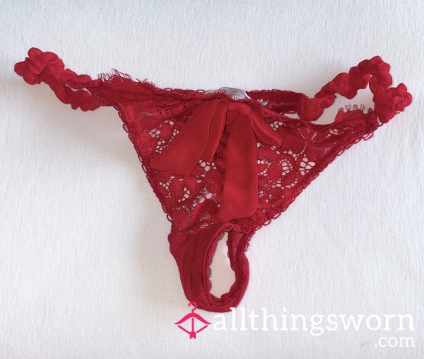 Red Lace Thong