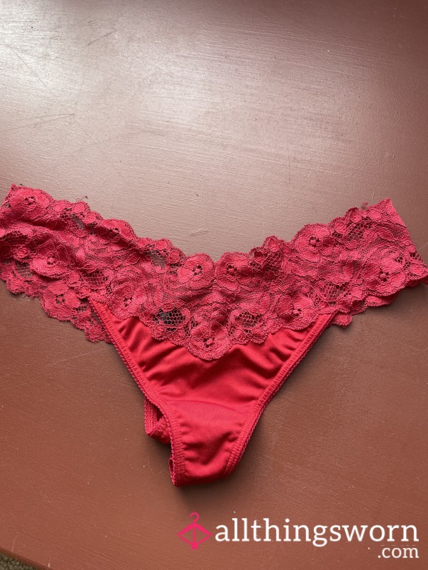 Red Lace Thong
