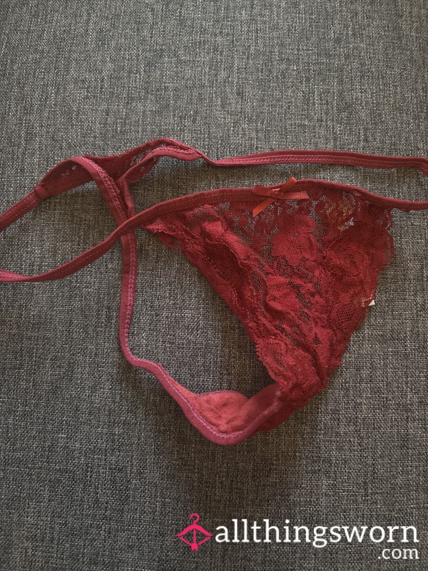 Red Lace Thong