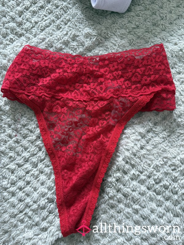 Red Lace Thong