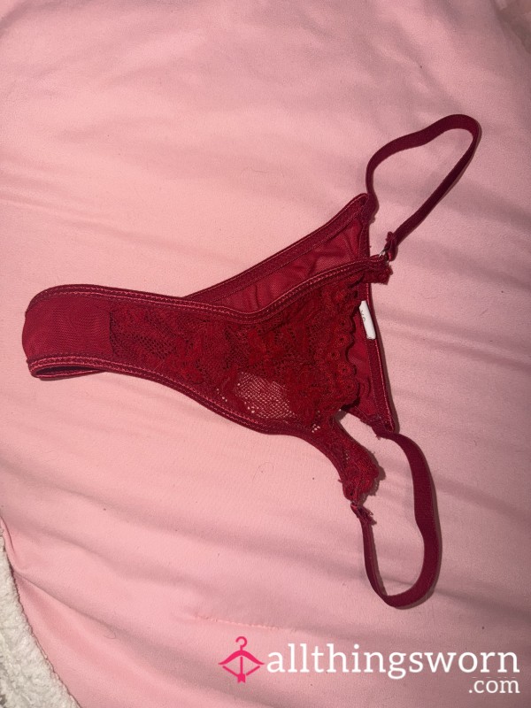 Red Lace Thong