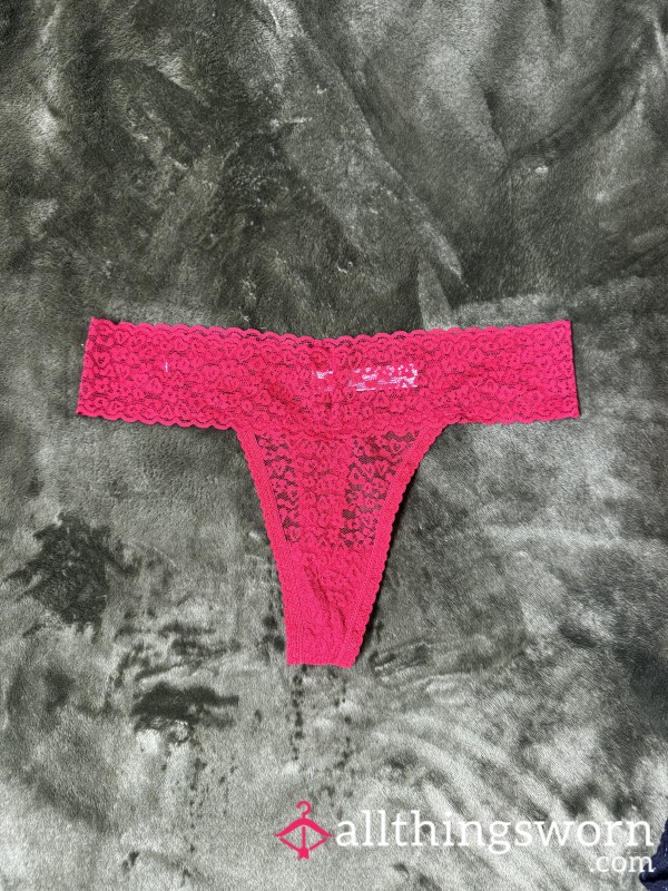 Red Lace Thong