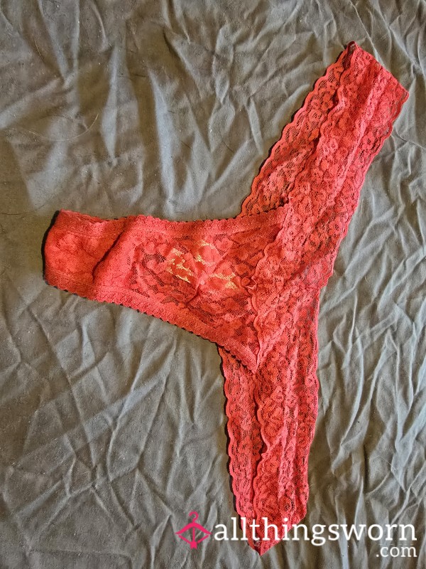 Red Lace Thong