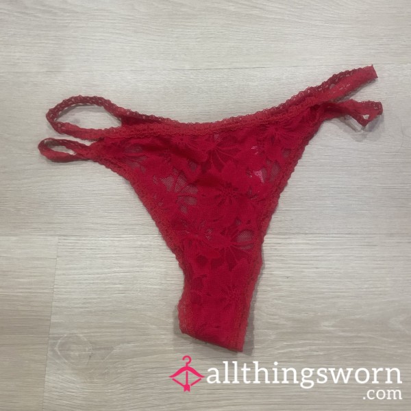 Red Lace Thong
