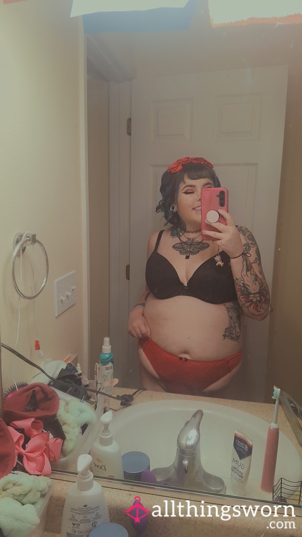 Red Lace Thong