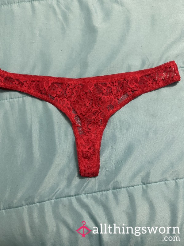 Red Lace Thong